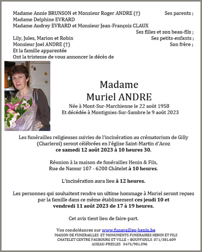 Muriel ANDRE 650